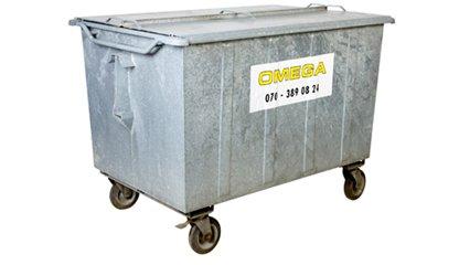 1300 liter rolcontainer staal